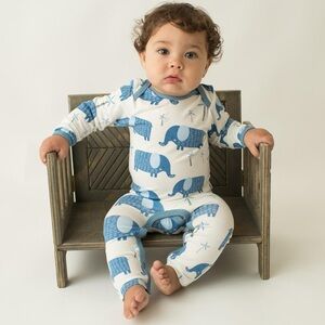 Bestaroo bamboo Blue Elephants Coverall